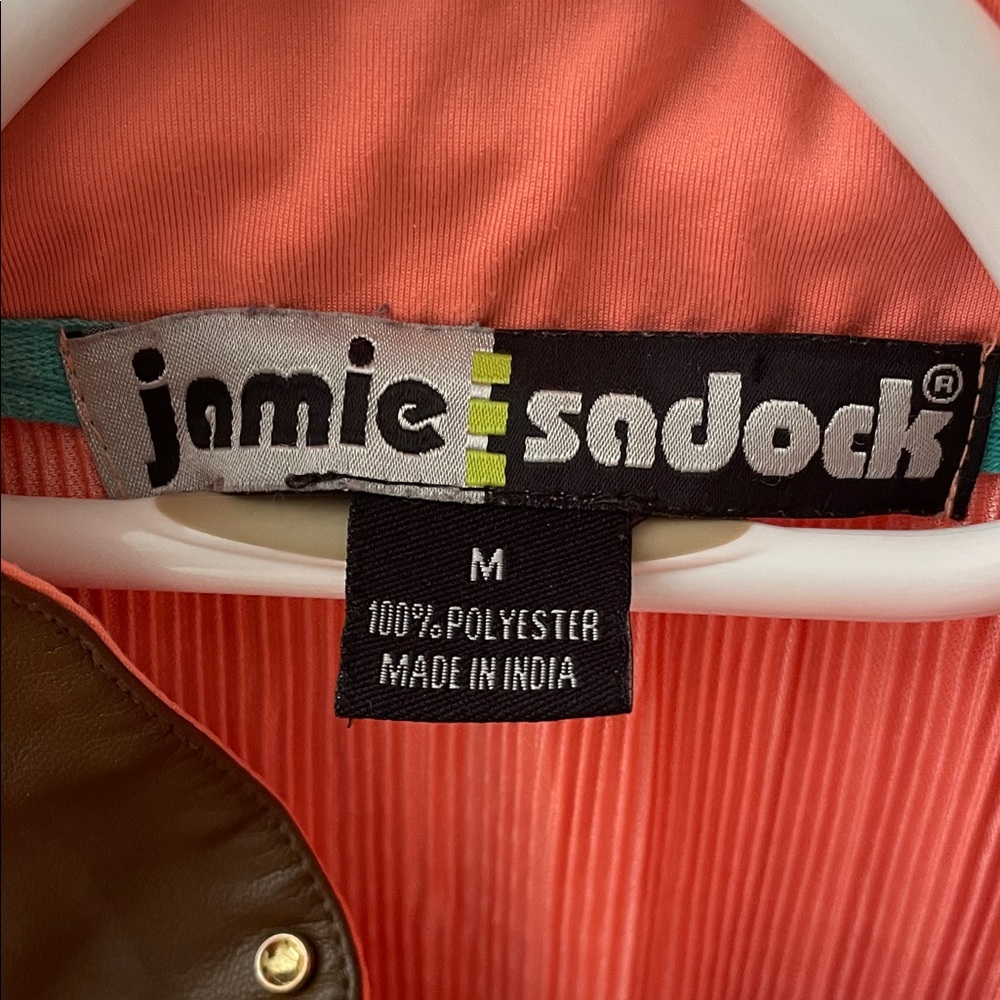 Jamie Sadock Coral Top with Brown Detail - Picture 2 of 3